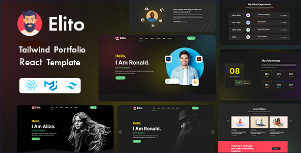 Elito - Tailwind CSS Creative Portfolio React Template
