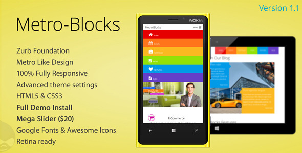 Metro-Blocks - Multi-Purpose Drupal Theme