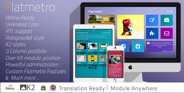 Flat-Metro - Responsive Multi-Purpose Joomla Theme
