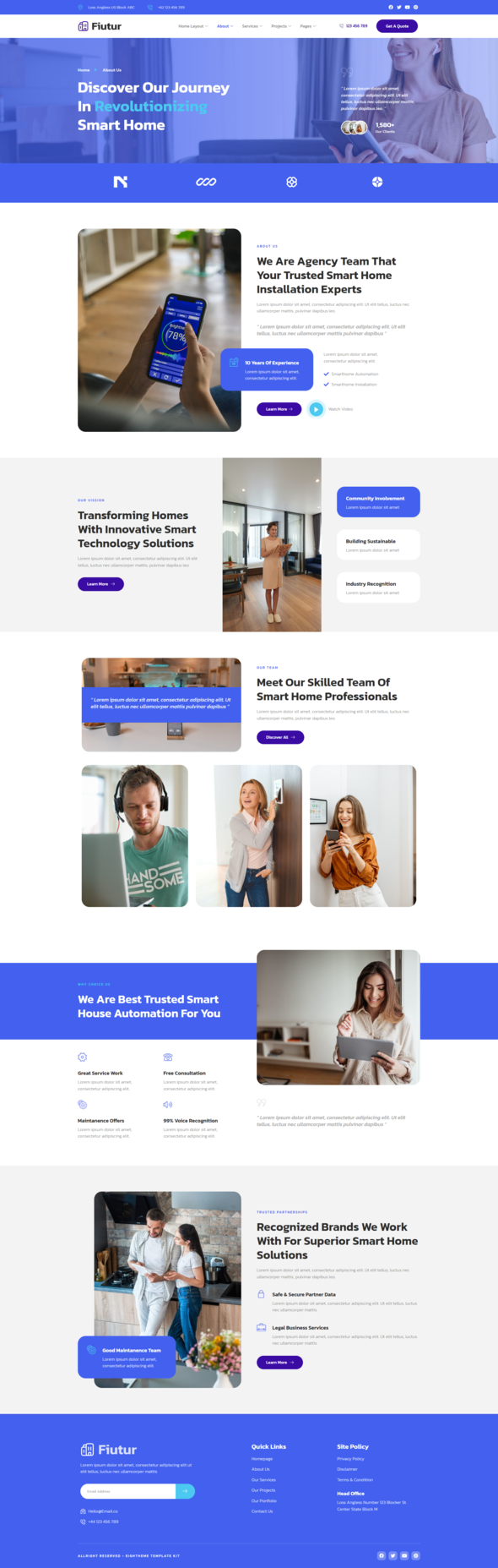 Fiutur - Smarthome Automation Services Elementor Template Kit