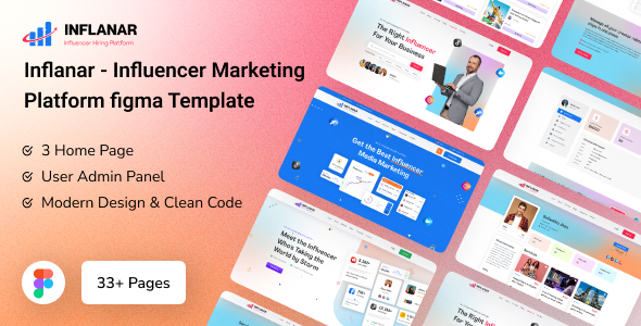 Inflanar - Influencer Marketing Platform figma Template