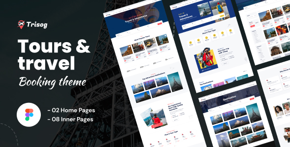 Trisog - Travel Agency Website figma Template