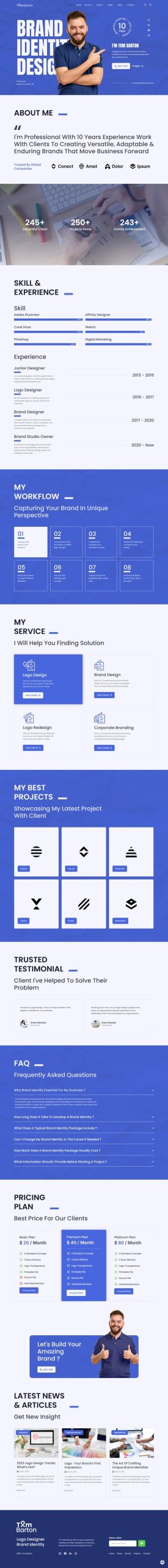 Brander - Brand Identity Designer Portfolio & Service Elementor Template Kit