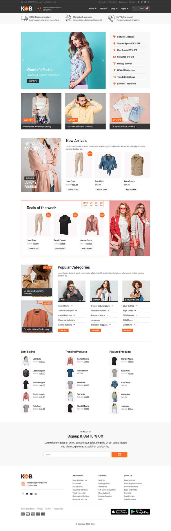 Kob - E-Commerce Elementor Pro Template Kit