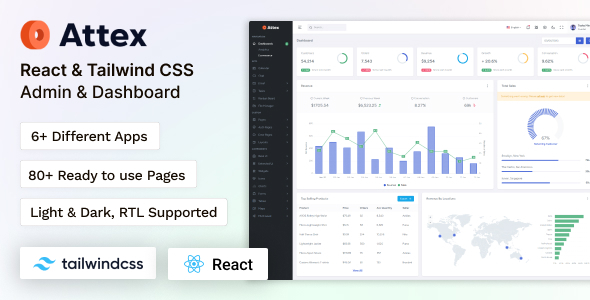 Attex - React Tailwind CSS Admin & Dashboard Template
