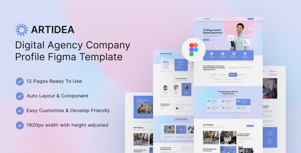 Artidea - Digital Agency Company Profile Figma Template