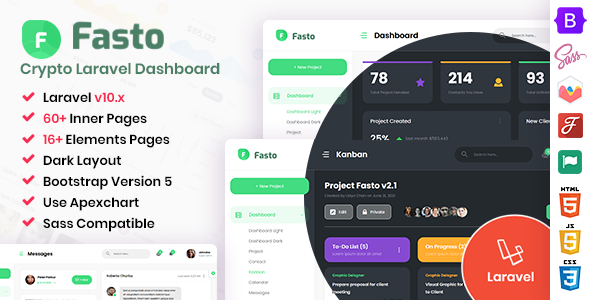 Fasto - Laravel Saas Admin Dashboard Template