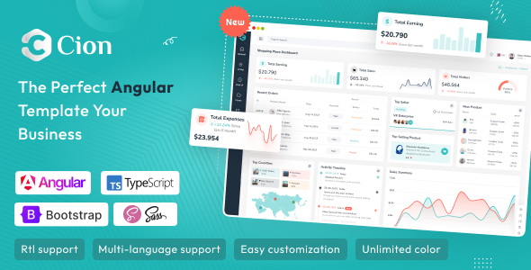 Cion Angular 22 Admin Dashboard Template