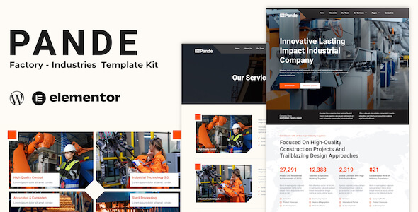 Pande - Factory & Industrial Elementor Template Kit