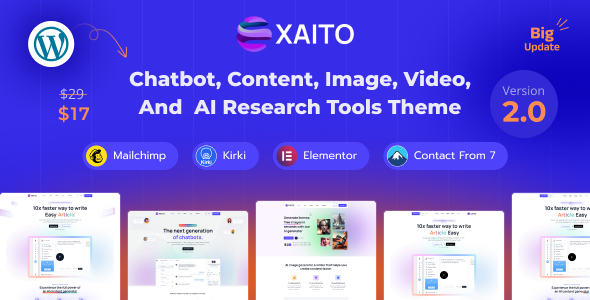 Xaito - AI Application & Generator WordPress Theme