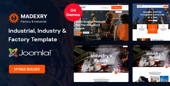 Madexry - Construction Factory & Industrial Joomla 6 Template
