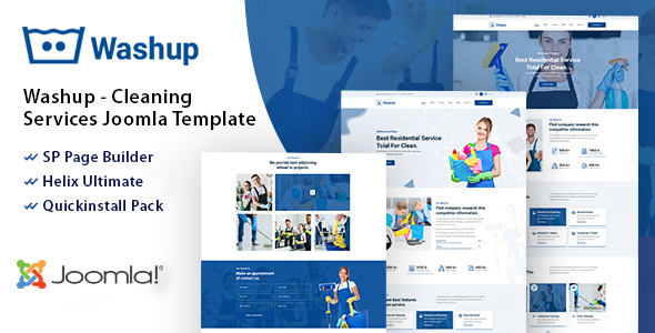 Washup – Cleaning Services Joomla 6 Template