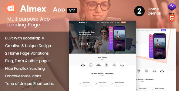 Almex : Single Page Landing Template