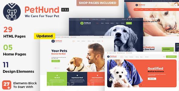 Pet Hund - Animals Shop & Veterinary HTML Template