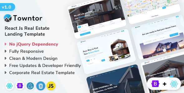 Towntor - React Js Real Estate Template