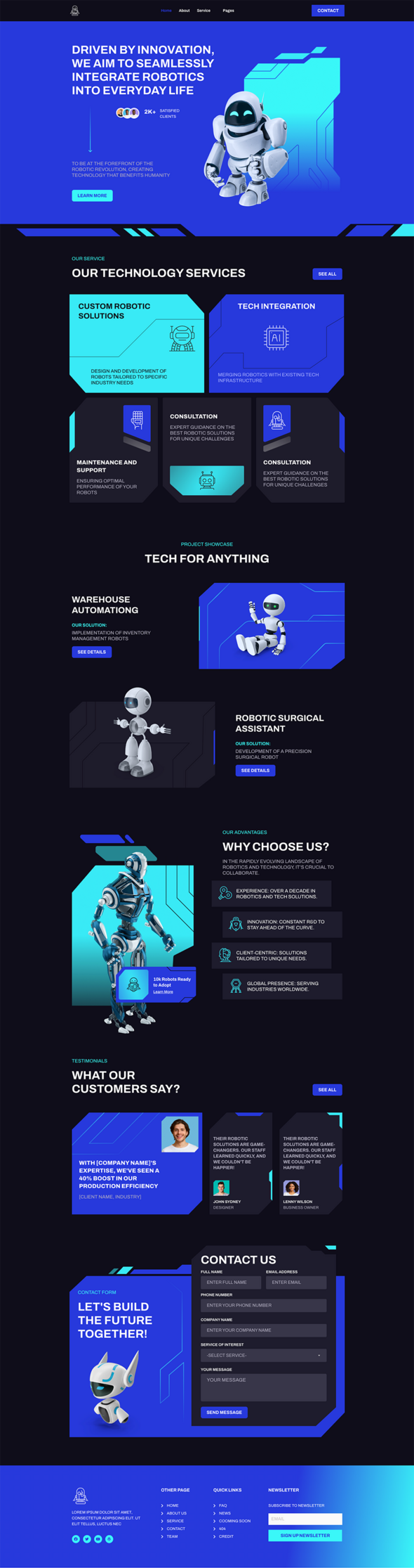 Teknobot - AI & Robotics Elementor Template Kit