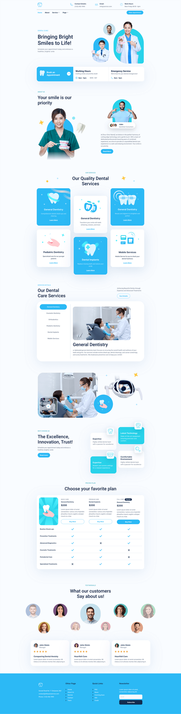 Dentsmile – Dentist & Dental Clinic Elementor Template Kit