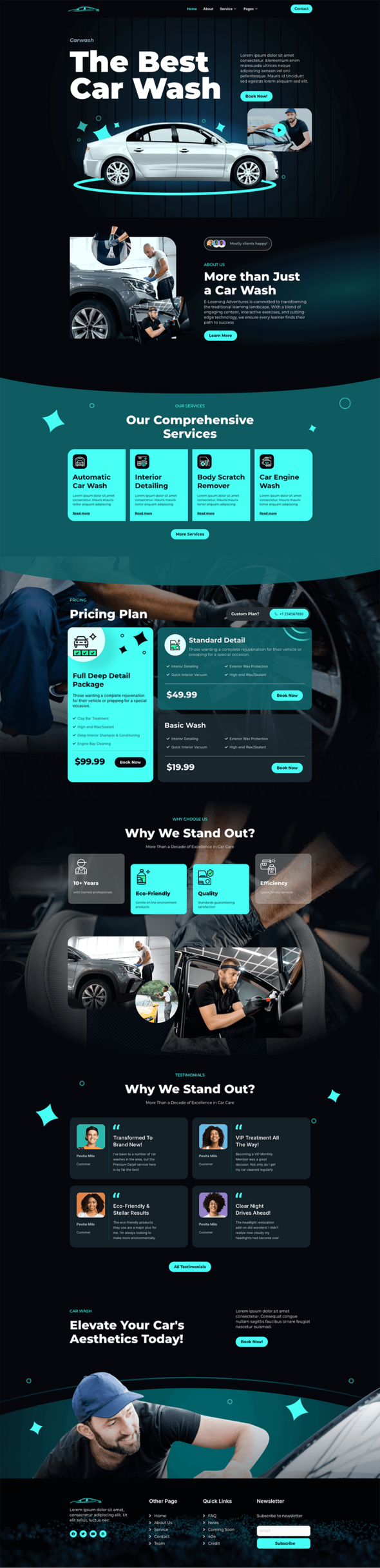 Kedas - Car Wash & Detailing Service Elementor Template Kit