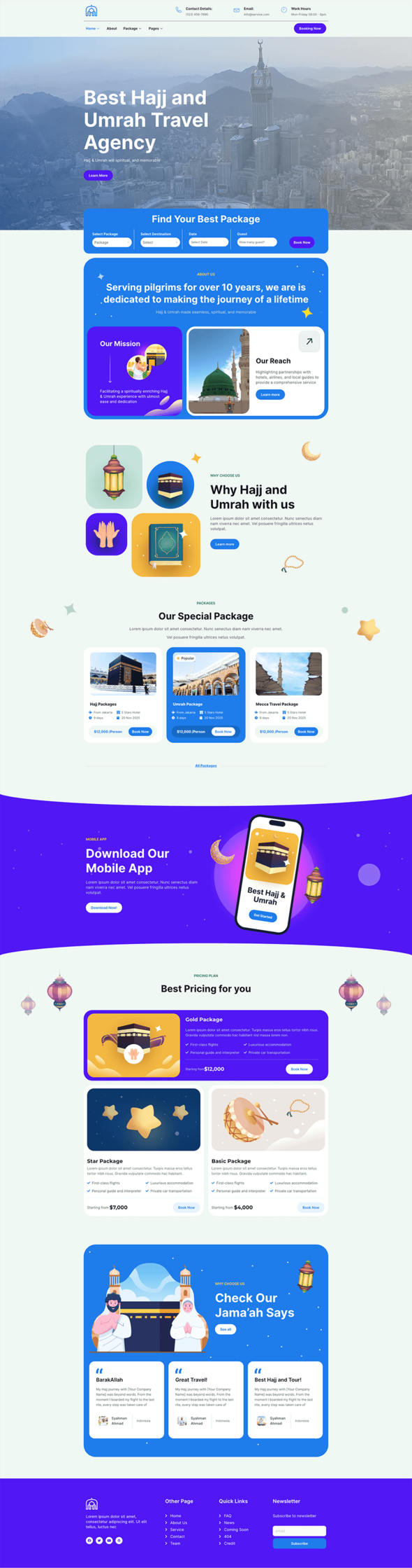 Uhud - Hajj & Umrah Tour Travel Elementor Template Kit