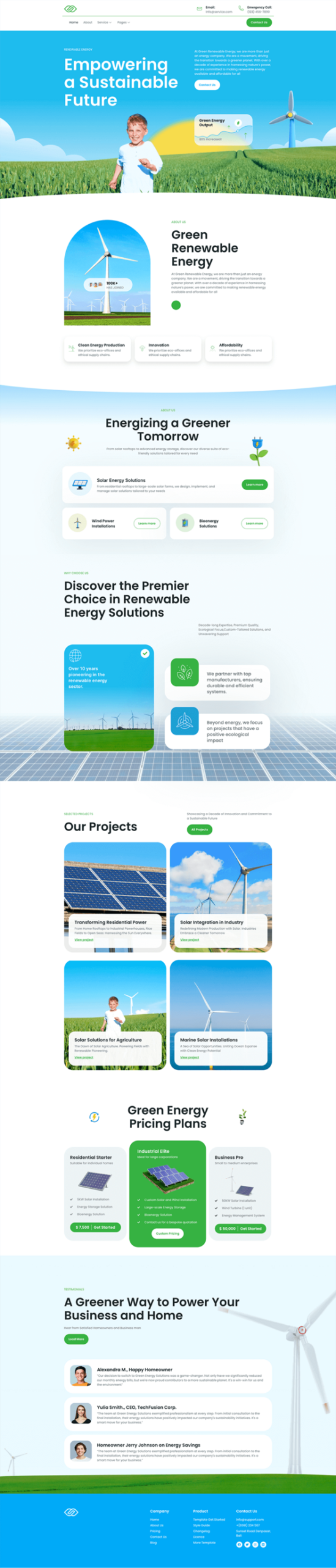 Ecolux - Green Renewable Energy Elementor Template Kit
