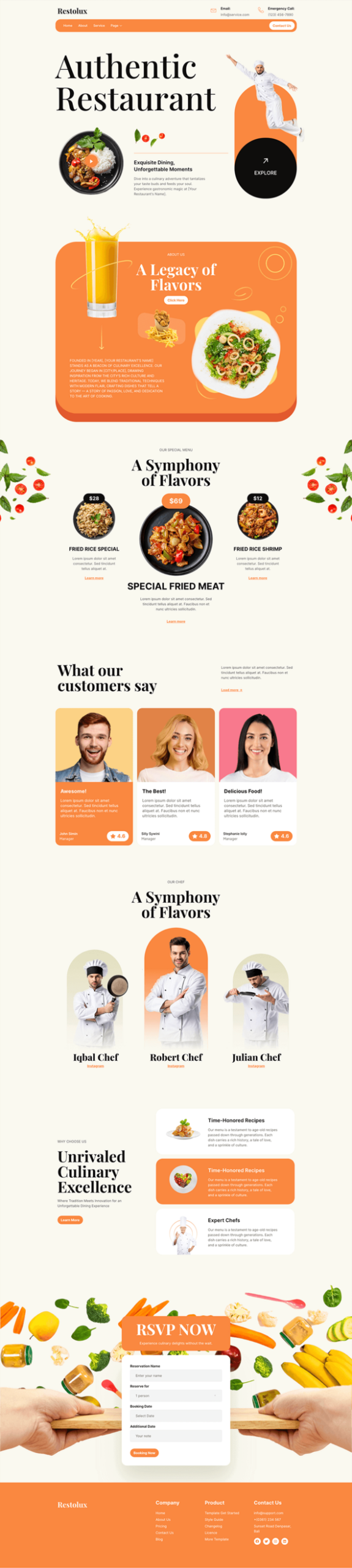 Restolux - Restaurant Elementor Template Kit