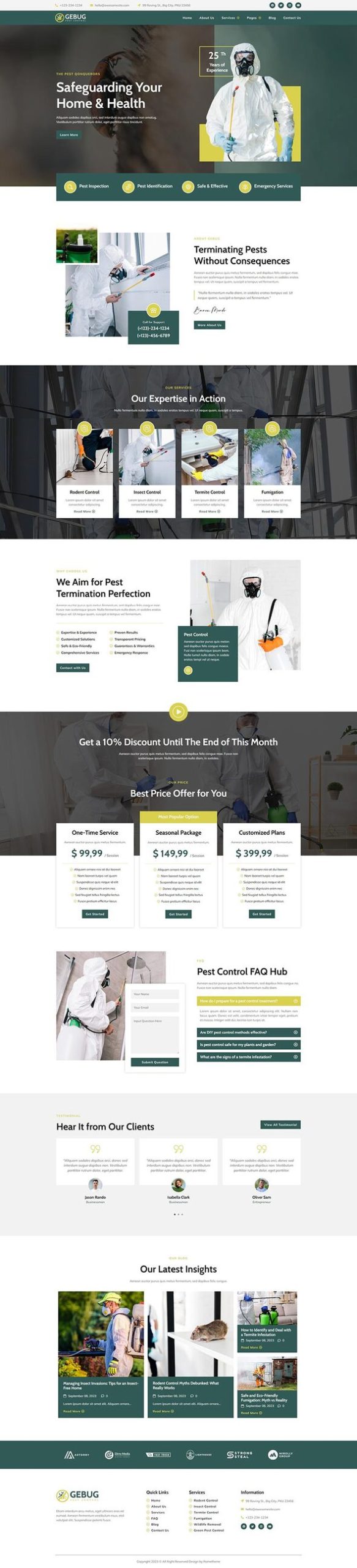Gebug - Pest Control Service Elementor Template Kit
