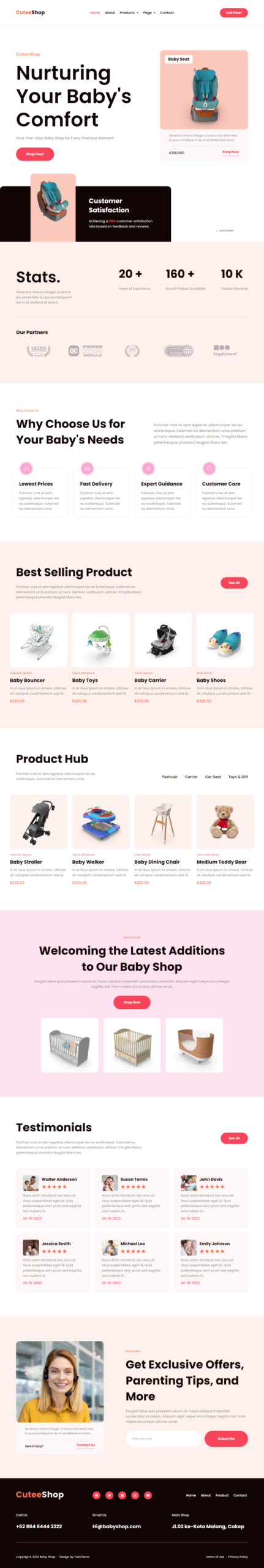 CuteeShop - Kids & Baby Ecommerce Elementor Kit