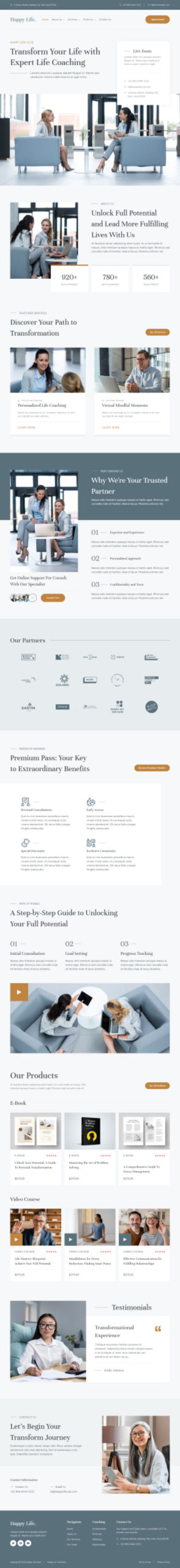 Happy Life Club - Business Tutor Elementor Template Kit