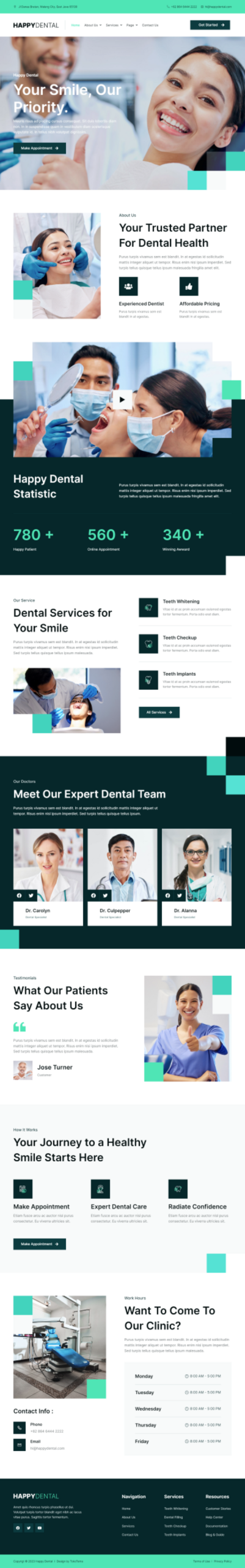 Happy Dental - Dental Care Service Elementor Kit