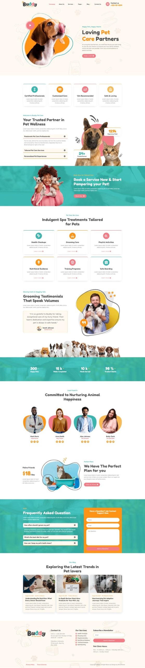 Buddy - Pet Care Services Elementor Template Kit