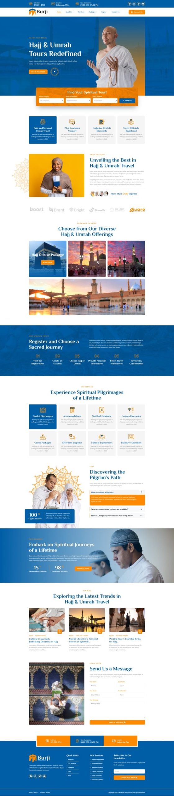Burji - Hajj & Umrah Tour Travel Elementor Template Kit