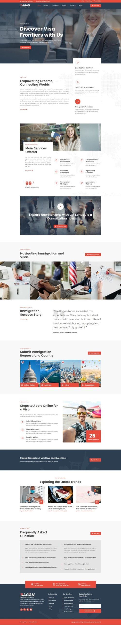 Bagan - Immigration & Visa Consulting Elementor Template Kit
