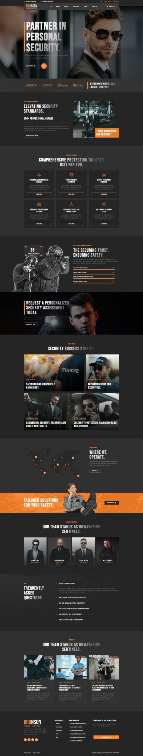 Bronson - Bodyguards & Security Agency Elementor Template Kit