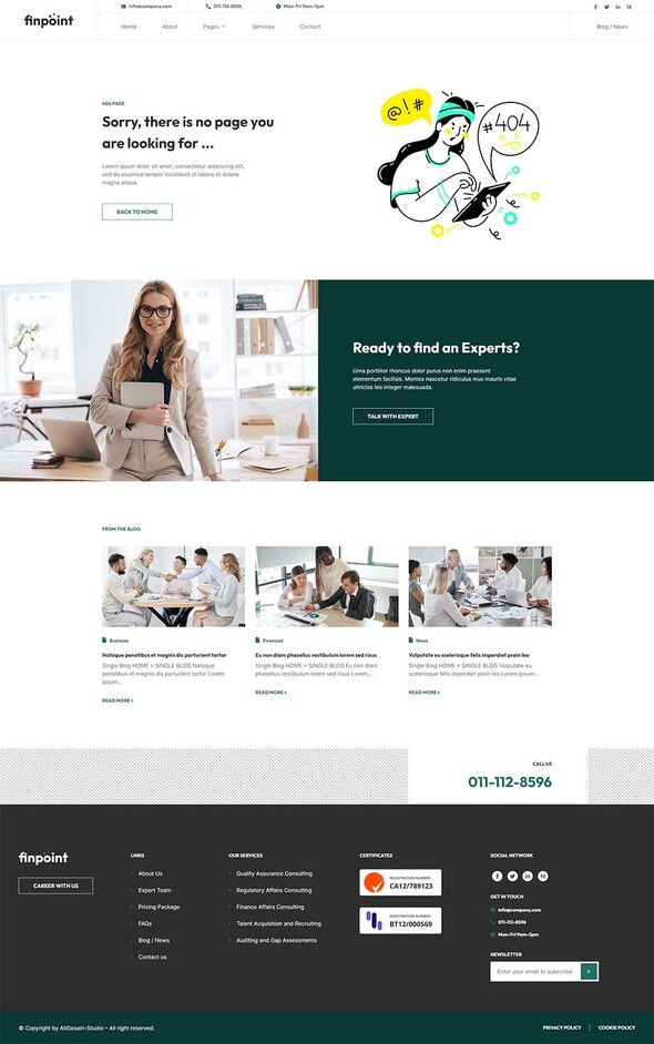 Finpoint - Financial Consulting Elementor Template Kit