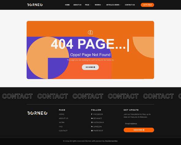Borneo - Creative Digital Agency Elementor Template Kit