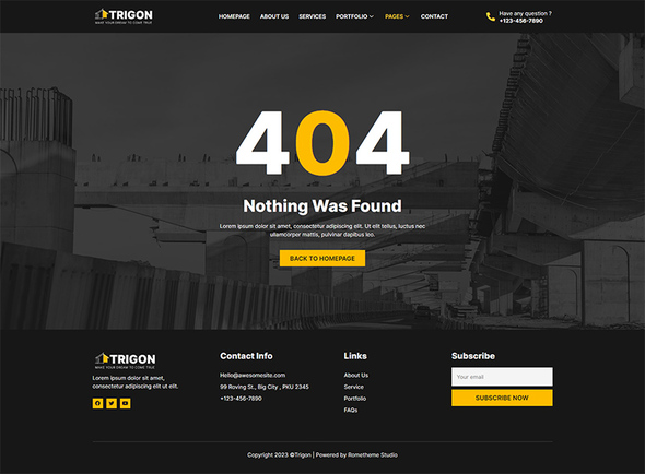 Trigon - Construction Elementor Template Kit