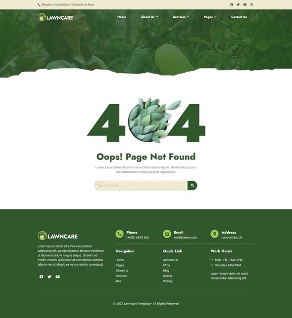 Lawncare - Lawn Garden Care Service Elementor Template Kit