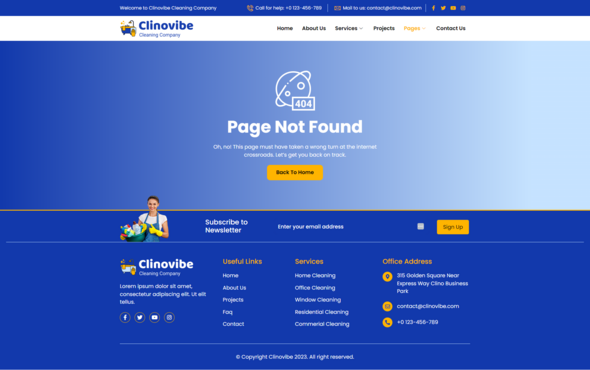 Clinovibe – Cleaning Service Company Elementor Template Kit