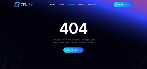 Zenity – Mobile App Landing Page Elementor Template Kit