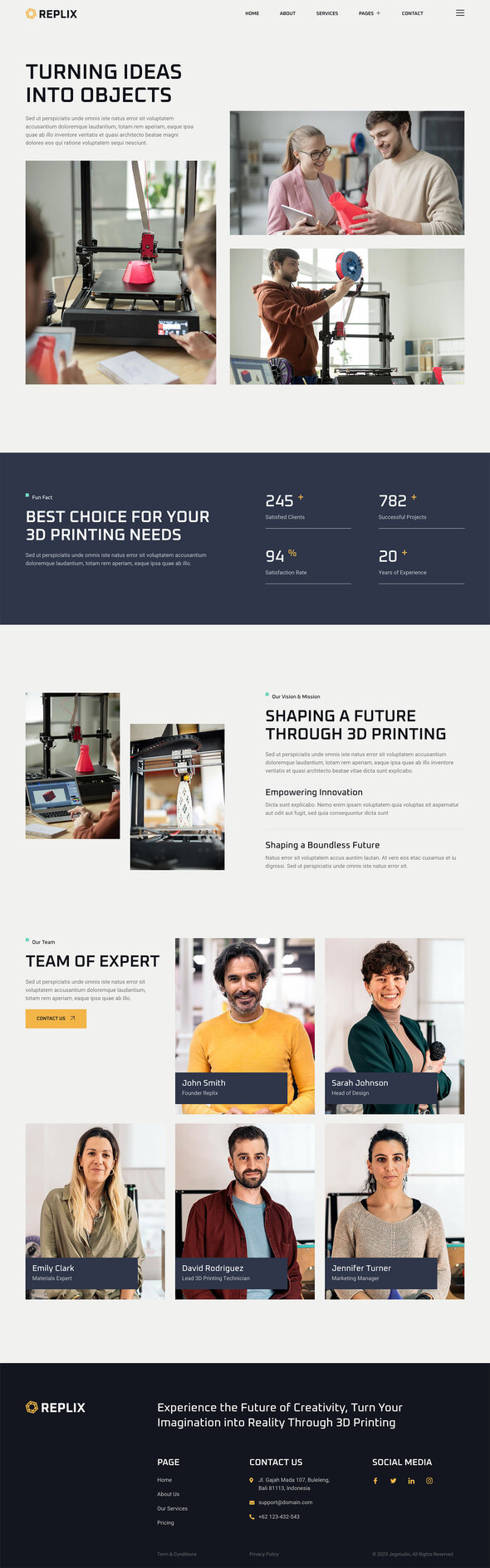 Replix – 3D Printing & Manufacturing Services Elementor Template Kit