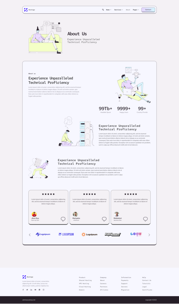 Hostogo - Hosting Provider Elementor Template Kit