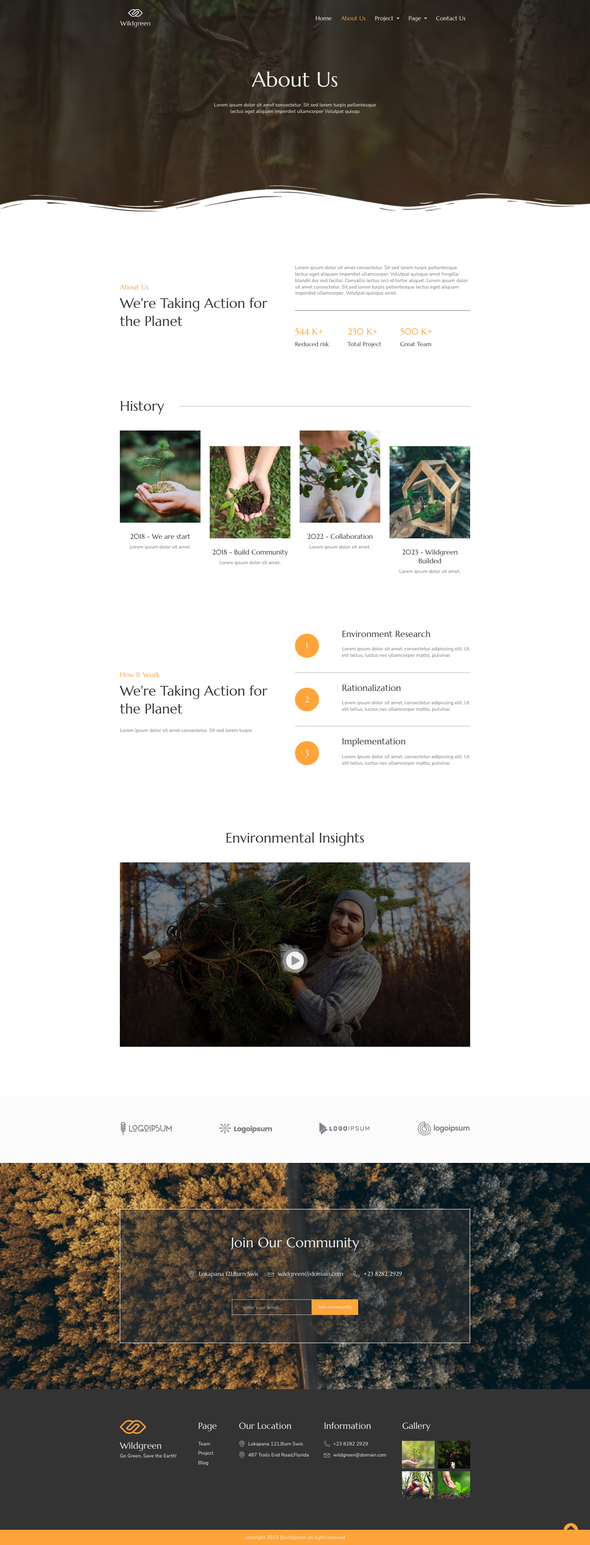 Wildgreen - Environmental NGO Elementor Template Kit