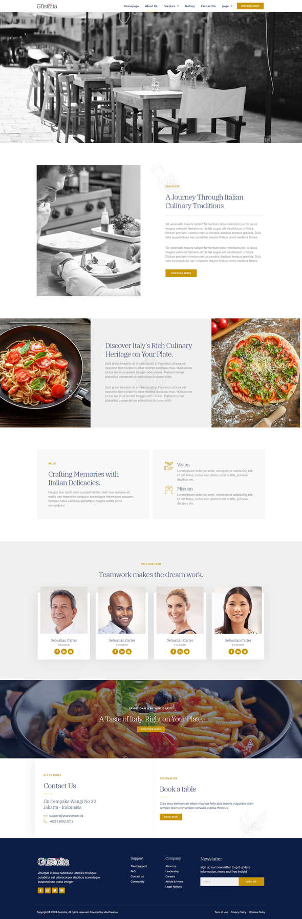 Gustoita - Italian Restaurant Elementor Template Kit