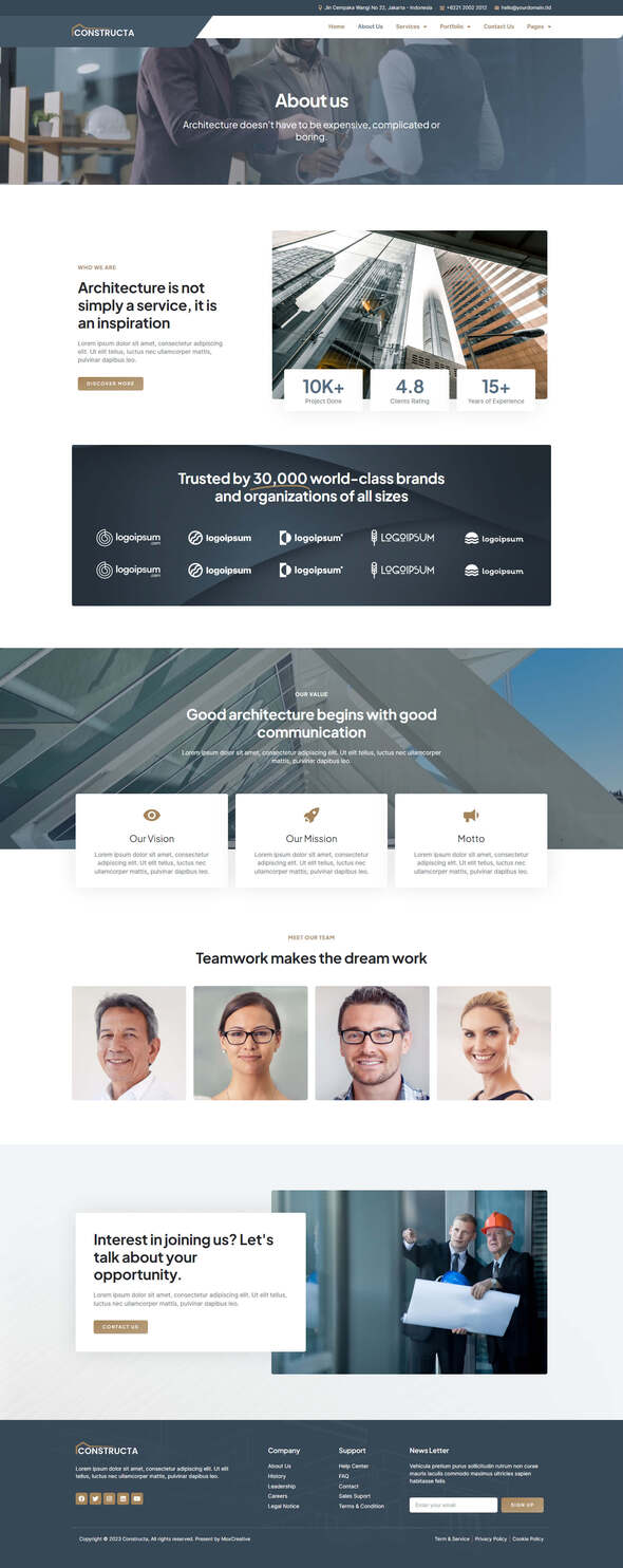 Constructa - Construction & Building Elementor Pro Template Kit