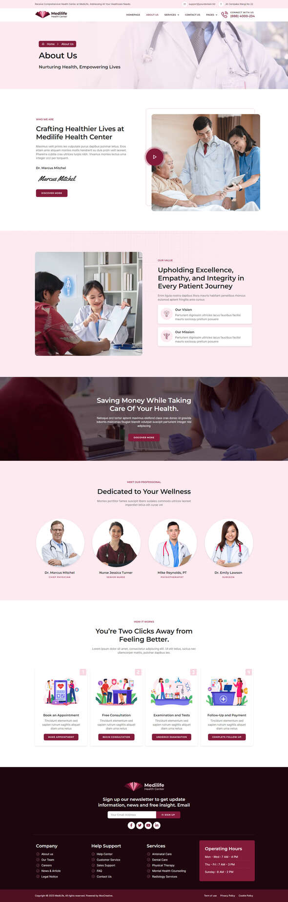 MediLife - Medical Clinic Services Elementor Template Kit