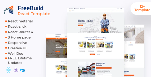 FreeBuild - Construction React Template