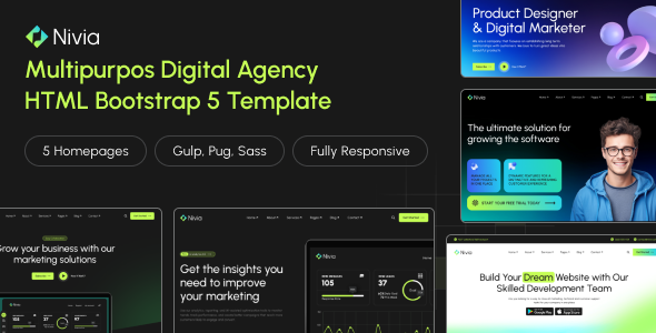 Nivia - Multipurpos Digital Agency HTML Template