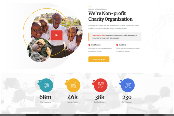 Wishon - Non Profit Charity Elementor Template Kit