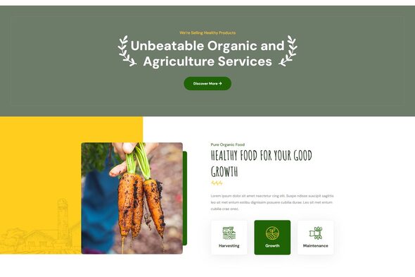Agrion - Agriculture Farm & Farmers Template Kit