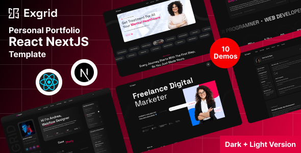 Exgrid - Personal Portfolio React Next js Template